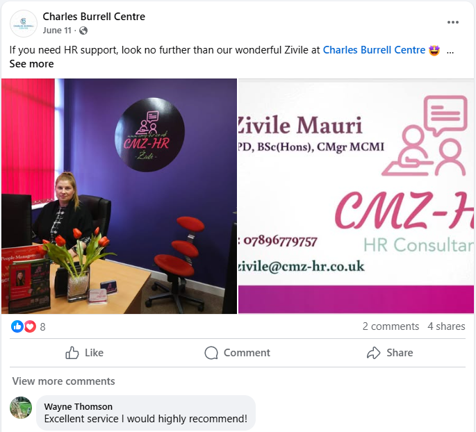 Testimonials CMZ-HR Expert HR Services in Thetford